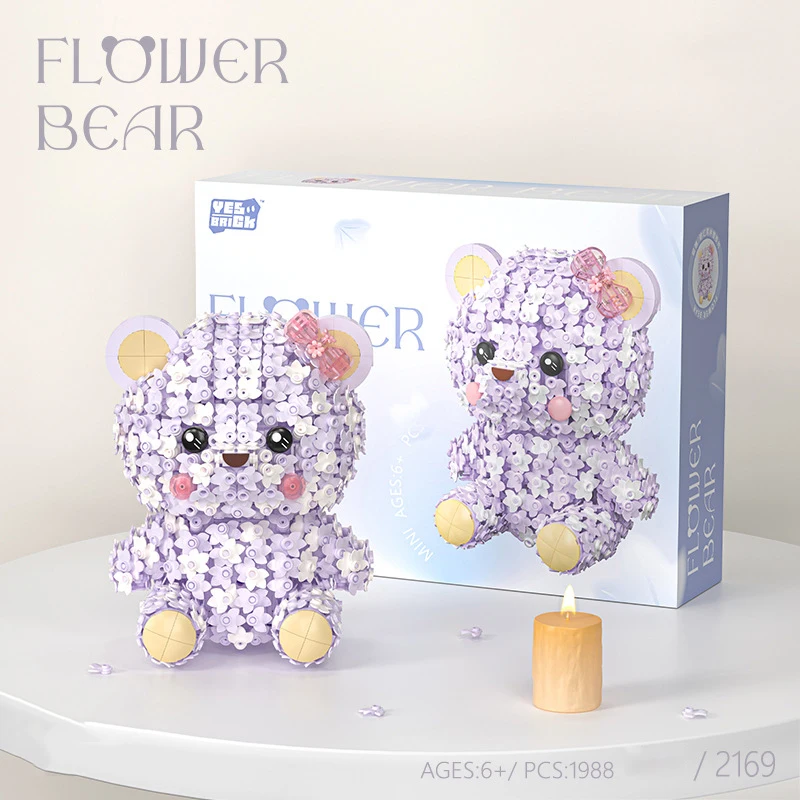 Lovely Idea Cartoon Violet Bears Doll Building Brick Construction Sets Model Flower Block Toys Collection For Girls Gifts
Lovely Idea Cartoon Violet Bears Doll Building Brick Construction Sets Model Flower Block Toys Collection For Girls Gifts