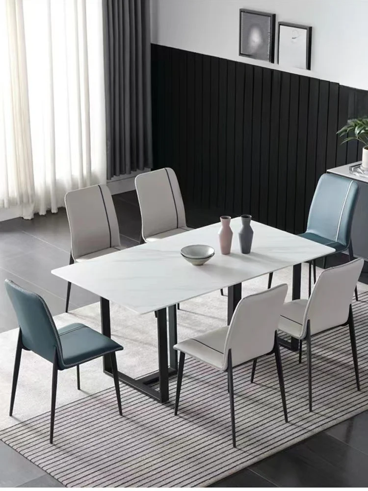 #Hot Selling Modern Simple Elongated Large Sintered Stone Dining Table with Rock Slab Dining Table
#Hot Selling Modern Simple Elongated Large Sintered Stone Dining Table with Rock Slab Dining Table