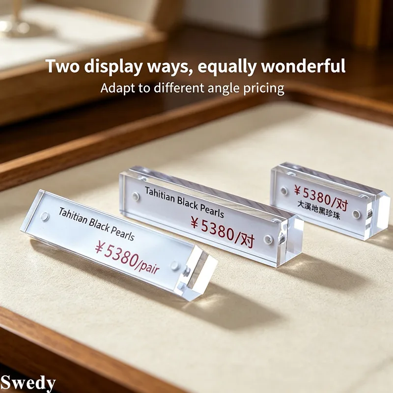 5 Pieces Mini Acrylic Magnetic Price Tag Date Card Menu Sign Holder Jewelry Watch Ring Table Label Holder Stand
5 Pieces Mini Acrylic Magnetic Price Tag Date Card Menu Sign Holder Jewelry Watch Ring Table Label Holder Stand