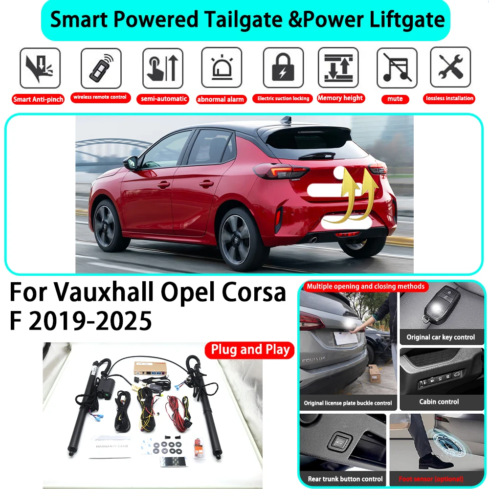 for Vauxhall Opel Corsa F 2019-2025 Smart Automatic Powered Tailgate Electric Power Tailgate Lift Kit Key Close Plug and Play
for Vauxhall Opel Corsa F 2019-2025 Smart Automatic Powered Tailgate Electric Power Tailgate Lift Kit Key Close Plug and Play