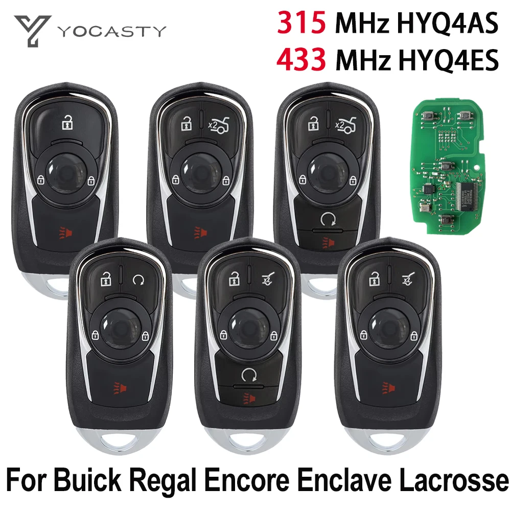 YOCASTY HYQ4ES HYQ4AS HYQ4EA Smart Remote Car Key Fob 315MHz 433MHZ PCF7941E For Buick Enclave Regal Encore GX Lacrosse Envision
YOCASTY HYQ4ES HYQ4AS HYQ4EA Smart Remote Car Key Fob 315MHz 433MHZ PCF7941E For Buick Enclave Regal Encore GX Lacrosse Envision