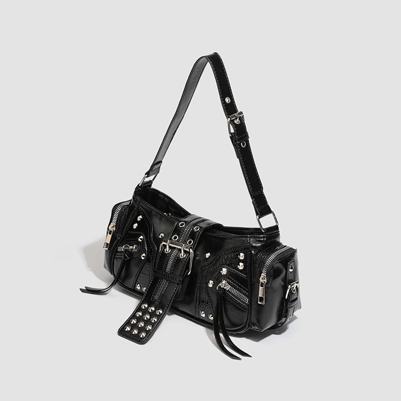 2025 Gorgeous Black Studded Black Rock Hobo Women Handbag Purse Elegant Y2K Handbag
2025 Gorgeous Black Studded Black Rock Hobo Women Handbag Purse Elegant Y2K Handbag