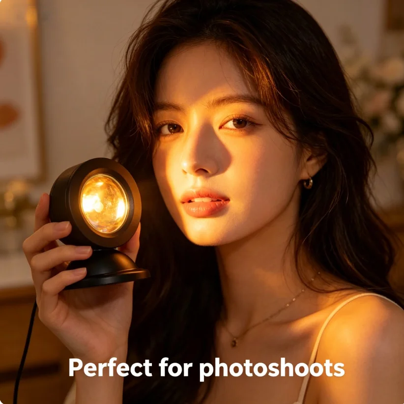 Mini Sunset Lamp Amber USB Projector Night Light LED Atmosphere Light Bedroom Decor Photo Background Wall Lamp Room decorations, birthday gifts
Mini Sunset Lamp Amber USB Projector Night Light LED Atmosphere Light Bedroom Decor Photo Background Wall Lamp Room decorations, birthday gifts