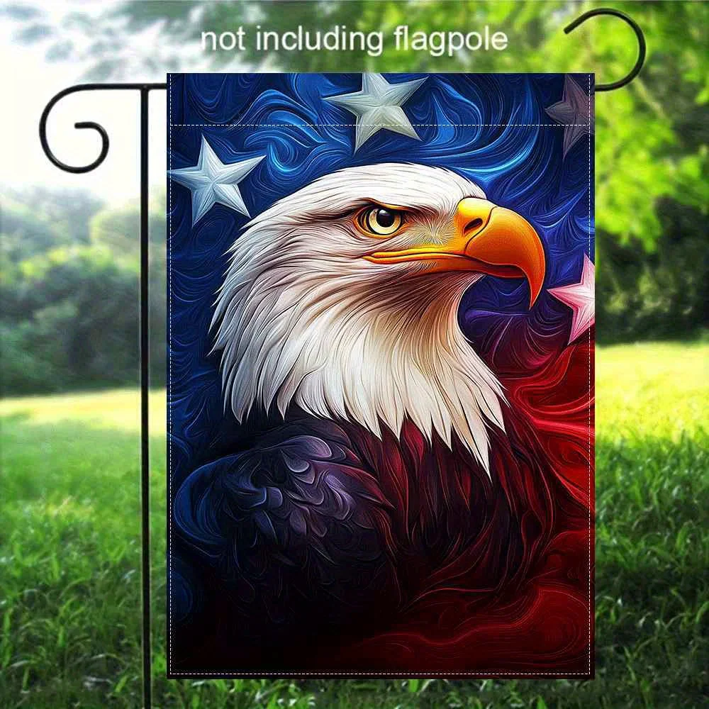 12x18 Inch 2D Flat Bald Eagle Patriotic Garden Flag, American Flag Colors, Double-Sided 4th of July Yard Decor
12x18 Inch 2D Flat Bald Eagle Patriotic Garden Flag, American Flag Colors, Double-Sided 4th of July Yard Decor