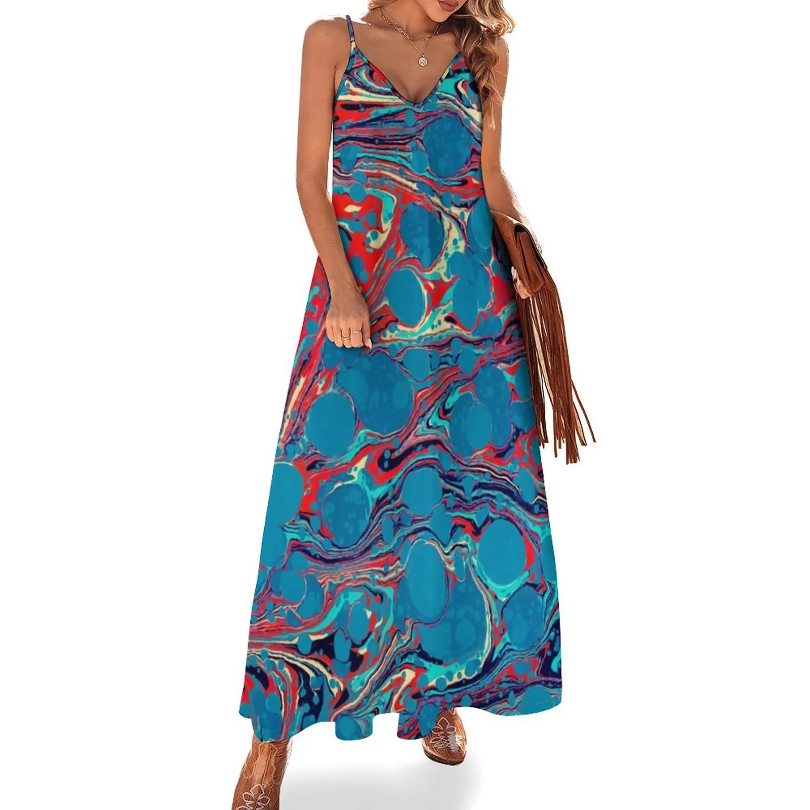 Psychedelic Blue Red Marbled Paper Sleeveless Dress Clothing female elegant dresses for women
Psychedelic Blue Red Marbled Paper Sleeveless Dress Clothing female elegant dresses for women