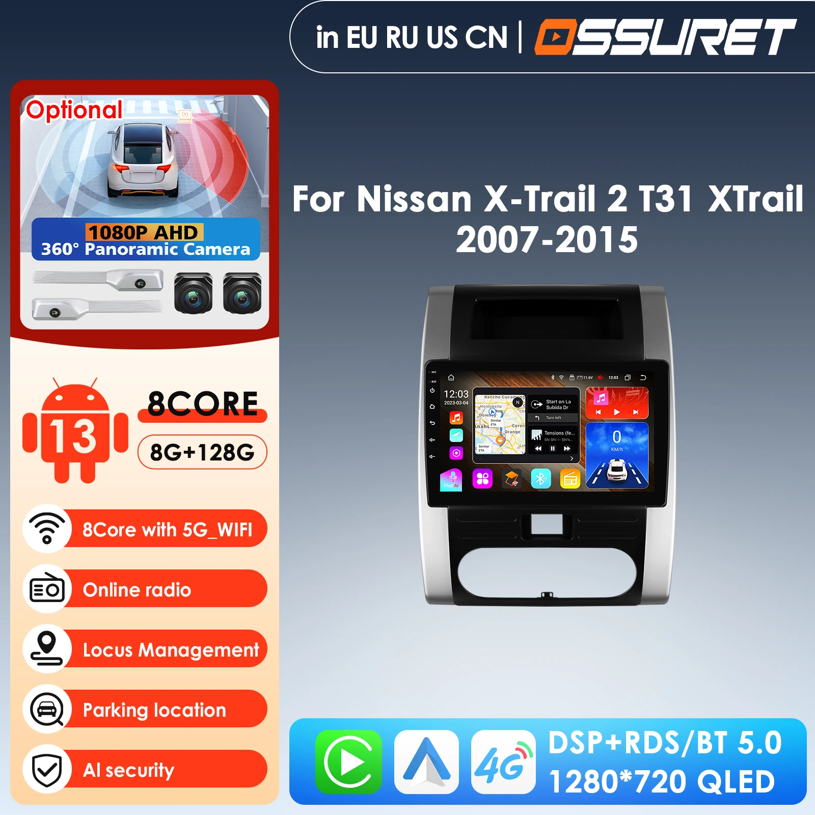 10.1'' 7862 Car Intelligent Screen Android Car Radio for Nissan X-Trail T31 X-Trail-X-Trail 2007 -2015 GPS Carplay 4G WIFI Video
10.1'' 7862 Car Intelligent Screen Android Car Radio for Nissan X-Trail T31 X-Trail-X-Trail 2007 -2015 GPS Carplay 4G WIFI Video