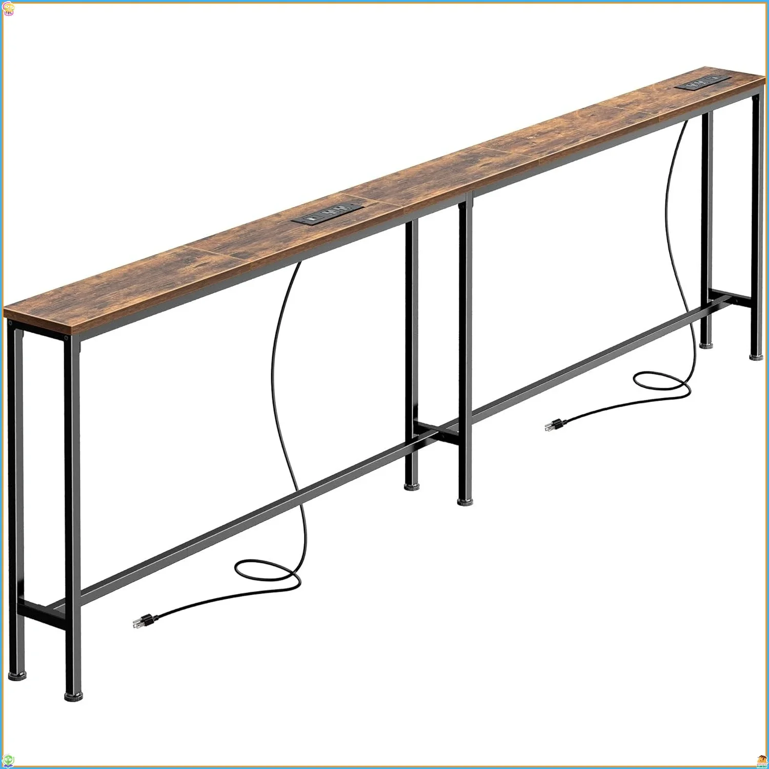 79-дюймовый зарядный диван-стол | Современная узкая консоль | 2 розетки и USB-C | Коричневая деревенская гостиная для хранения вещей
79-дюймовый зарядный диван-стол | Современная узкая консоль | 2 розетки и USB-C | Коричневая деревенская гостиная для хранения вещей