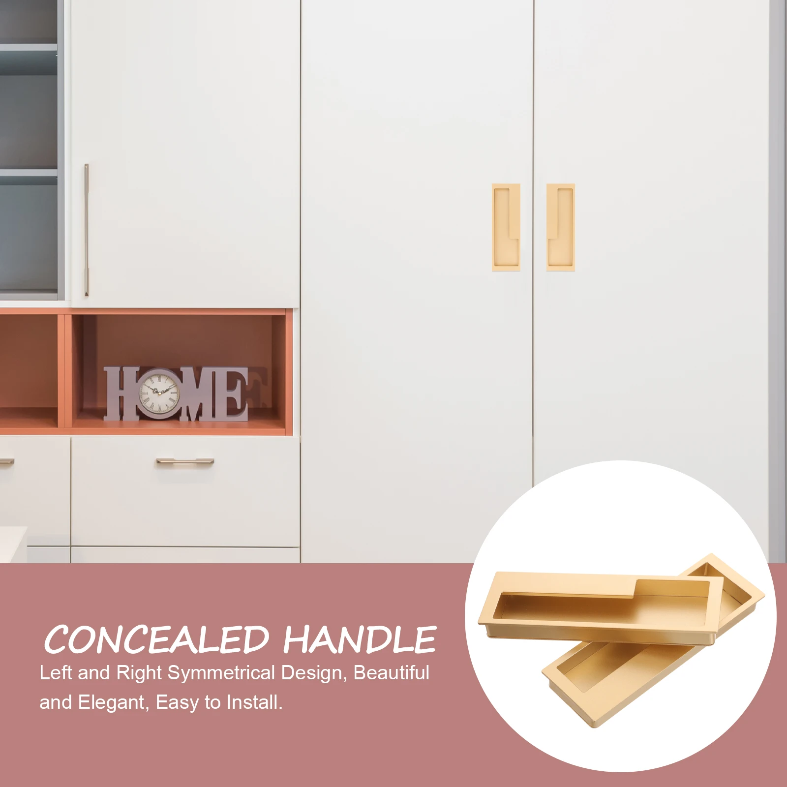 2Pcs Recessed Cabinet Handles Concealed Door Pulls Zinc Alloy Material Easy Install Space Saving for Cupboard Furniture
2Pcs Recessed Cabinet Handles Concealed Door Pulls Zinc Alloy Material Easy Install Space Saving for Cupboard Furniture