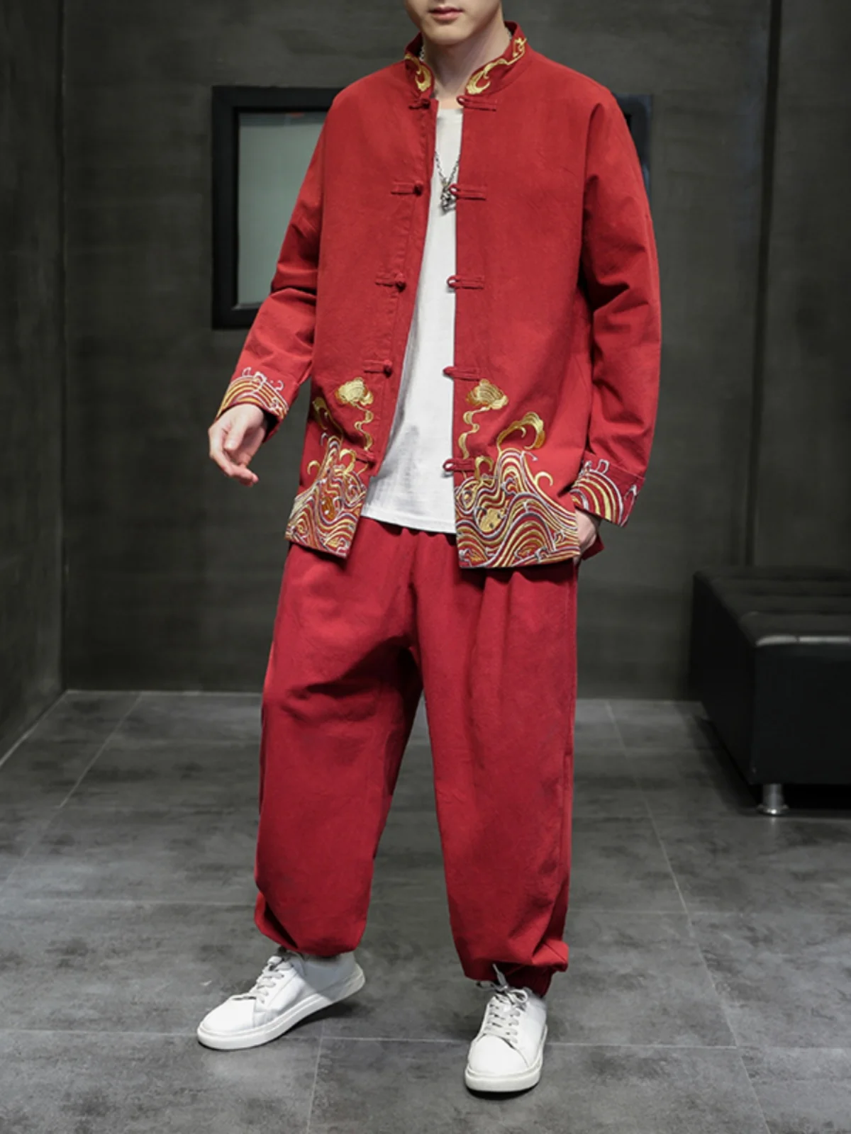 Youth Chinese Sle Cotton Linen Suit Jaet Embroidered Zen Clothes Traditional National Wear Loose Fit Spring Season Outerwear
Youth Chinese Sle Cotton Linen Suit Jaet Embroidered Zen Clothes Traditional National Wear Loose Fit Spring Season Outerwear