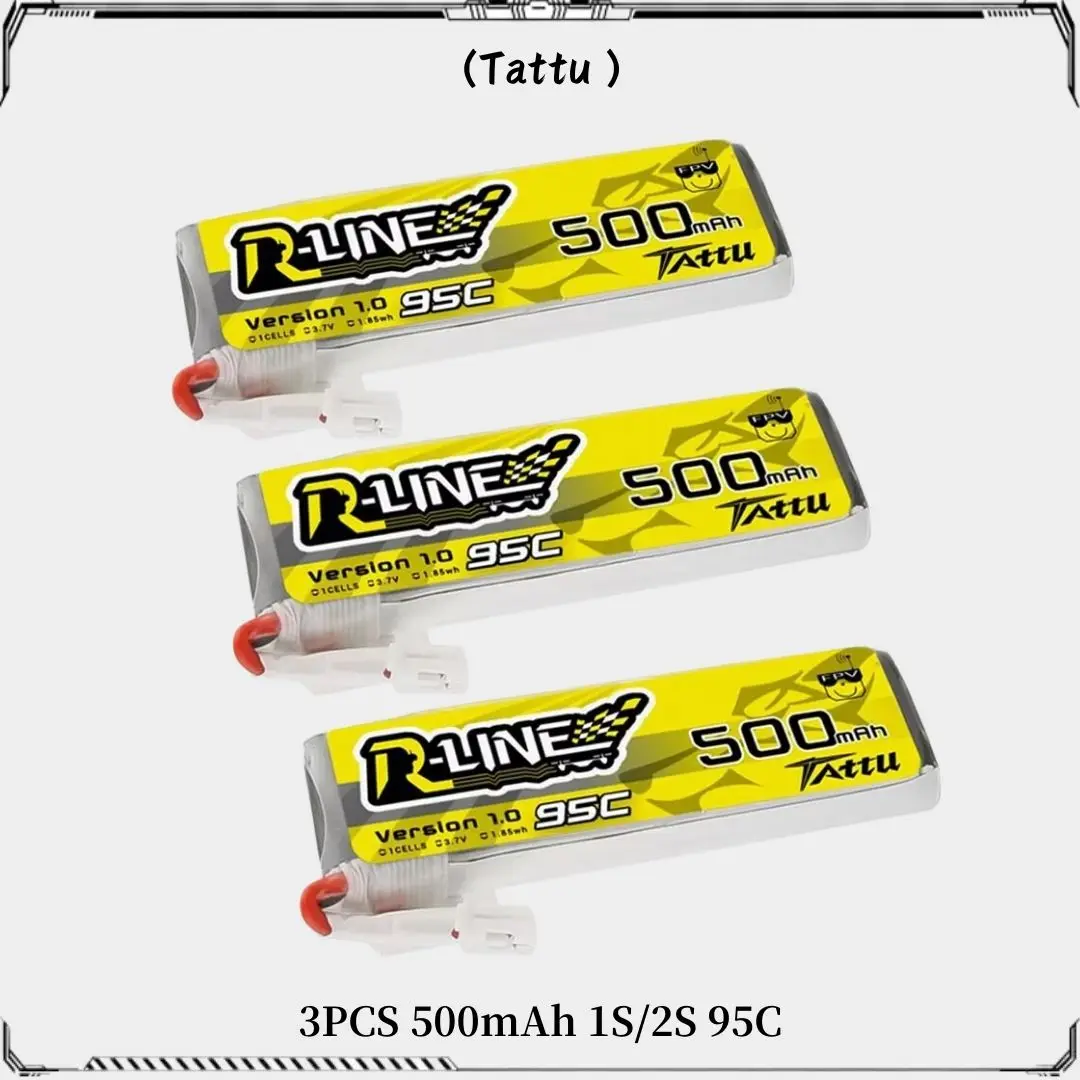 Gens Ace Tattu R-Line 1.0 LiPo аккумуляторная батарея 500 мАч 95C 1S/2S1P с вилкой PH2.0/XT30 для RC FPV Racing Drone Quadcopter
Gens Ace Tattu R-Line 1.0 LiPo аккумуляторная батарея 500 мАч 95C 1S/2S1P с вилкой PH2.0/XT30 для RC FPV Racing Drone Quadcopter
