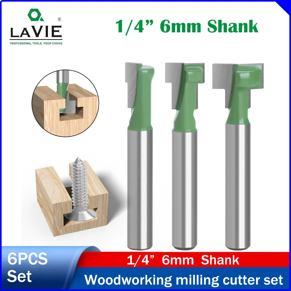 LAVIE 1pc 6mm 1/4" Shank Lock Hole Router Bit,Keyhole Cutter,Photo Frame Hanging Hole Bit,Woodworking Milling Cutter for Trimmer
LAVIE 1pc 6mm 1/4" Shank Lock Hole Router Bit,Keyhole Cutter,Photo Frame Hanging Hole Bit,Woodworking Milling Cutter for Trimmer
