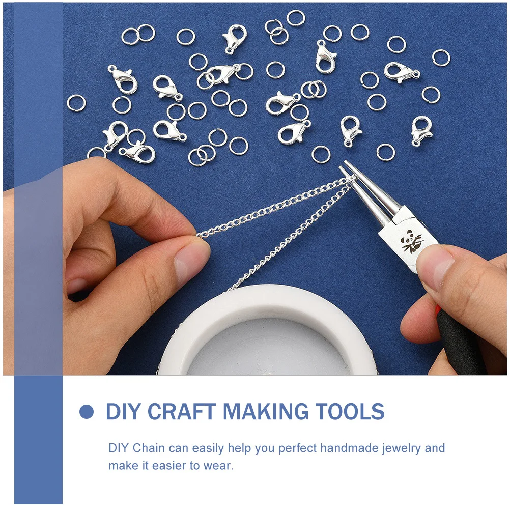Extended Chains Delicate Iron Necklace DIY Craft Tools Jewelry Making Kit Lobster Clasp Safe Durable Practical Long Use Smooth
Extended Chains Delicate Iron Necklace DIY Craft Tools Jewelry Making Kit Lobster Clasp Safe Durable Practical Long Use Smooth