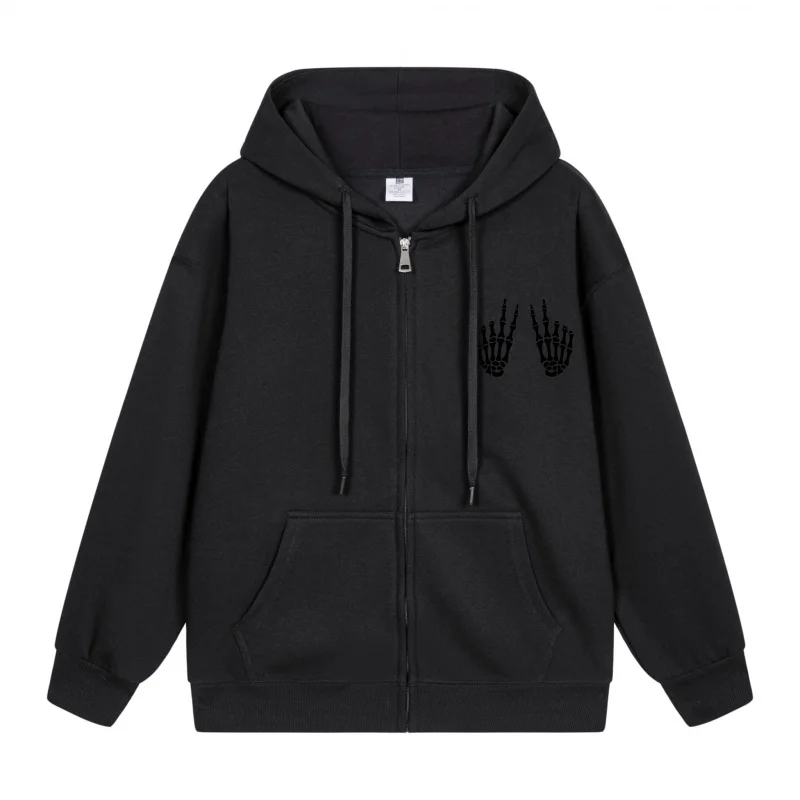 Men's Zip-Up Hoodie Black Hoodie With Skeleton Hands Halloween in 2025 Casual Couples’ Style Halloween Theme Halloween Party Ou
Men's Zip-Up Hoodie Black Hoodie With Skeleton Hands Halloween in 2025 Casual Couples’ Style Halloween Theme Halloween Party Ou