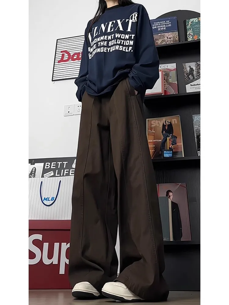 Коричневые прямые рабочие брюки для мужчин, свободные повседневные брюки с высокой талией, хлопковые, осенние, модные, в уличном стиле
Коричневые прямые рабочие брюки для мужчин, свободные повседневные брюки с высокой талией, хлопковые, осенние, модные, в уличном стиле