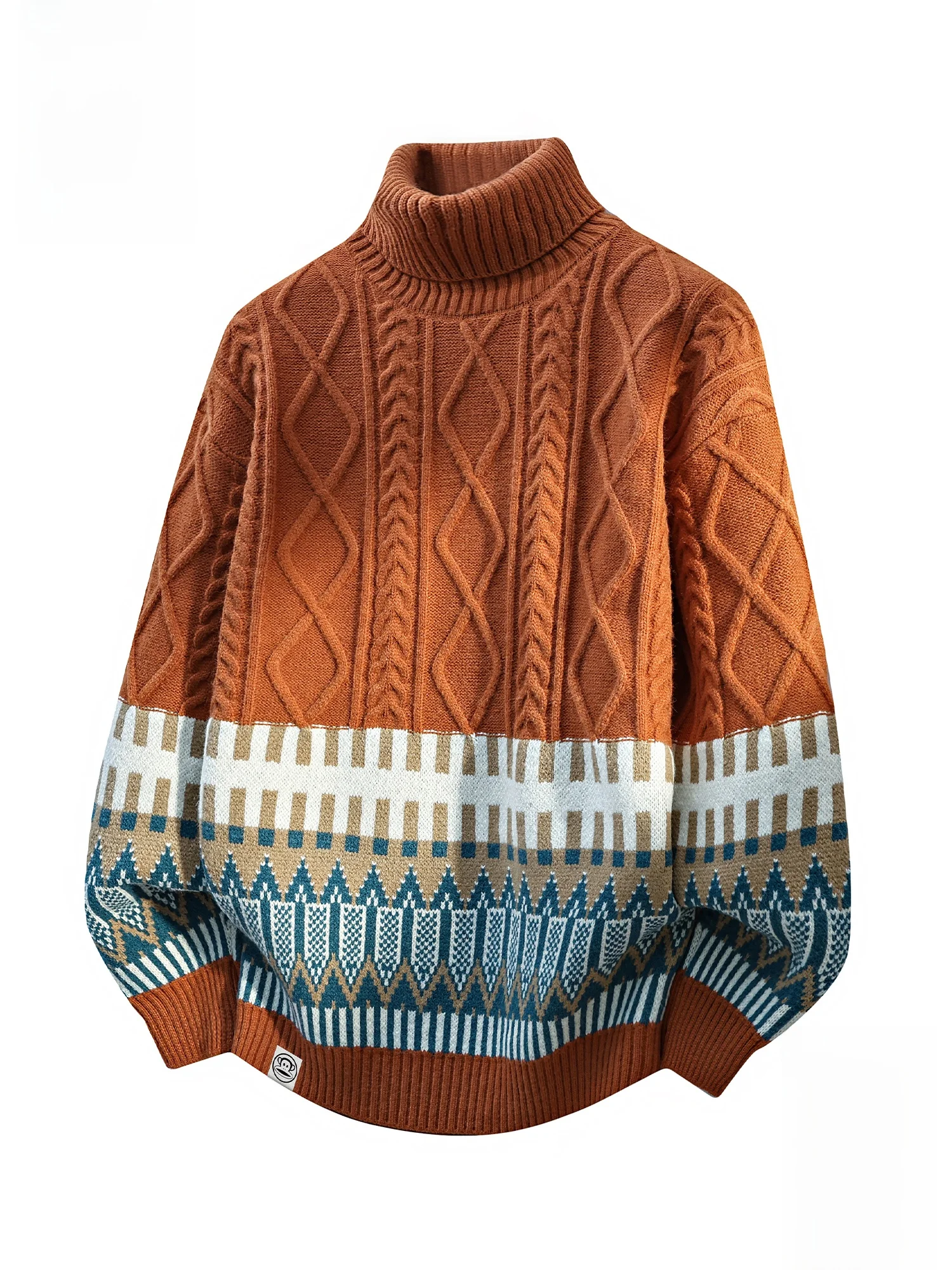 Мужской вязаный свитер Paul Frank с высоким воротником, повседневный, свободный, теплый, зимний, модный, из смесового полиэстера, комфортный крой, с круглым вырезом
Мужской вязаный свитер Paul Frank с высоким воротником, повседневный, свободный, теплый, зимний, модный, из смесового полиэстера, комфортный крой, с круглым вырезом