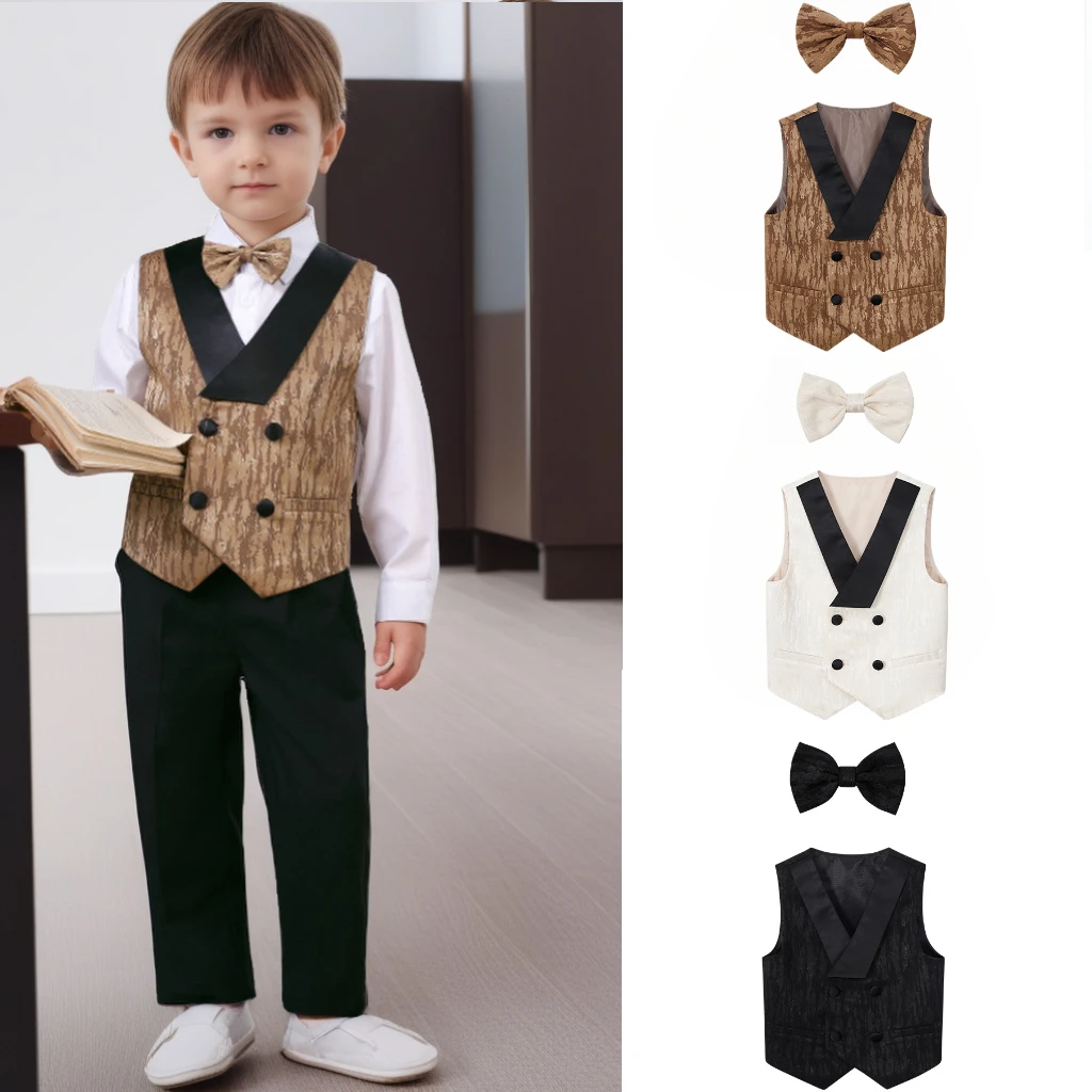 Trendy 2025 Kids Blazers Vest Elegant British Style Boys Suits Waistcoats School Kids Speech Host Tops Formal Children Clothes
Trendy 2025 Kids Blazers Vest Elegant British Style Boys Suits Waistcoats School Kids Speech Host Tops Formal Children Clothes