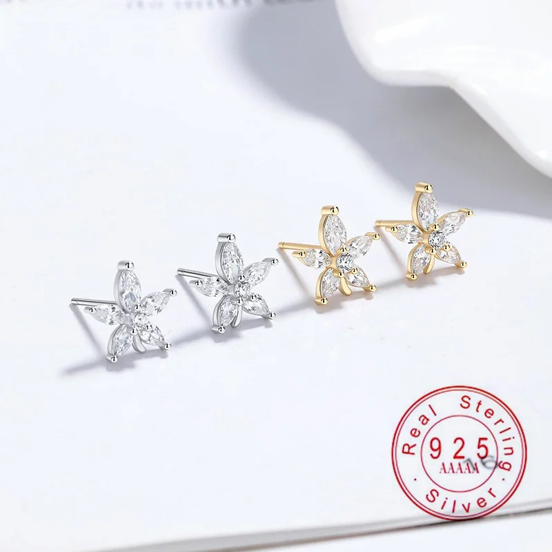 S925 Sterling Silver Flower Stud Earrings, Marquise Cut Cubic Zirconia Screw Back Cartilage Piercing Earrings Jewelry Gift
S925 Sterling Silver Flower Stud Earrings, Marquise Cut Cubic Zirconia Screw Back Cartilage Piercing Earrings Jewelry Gift