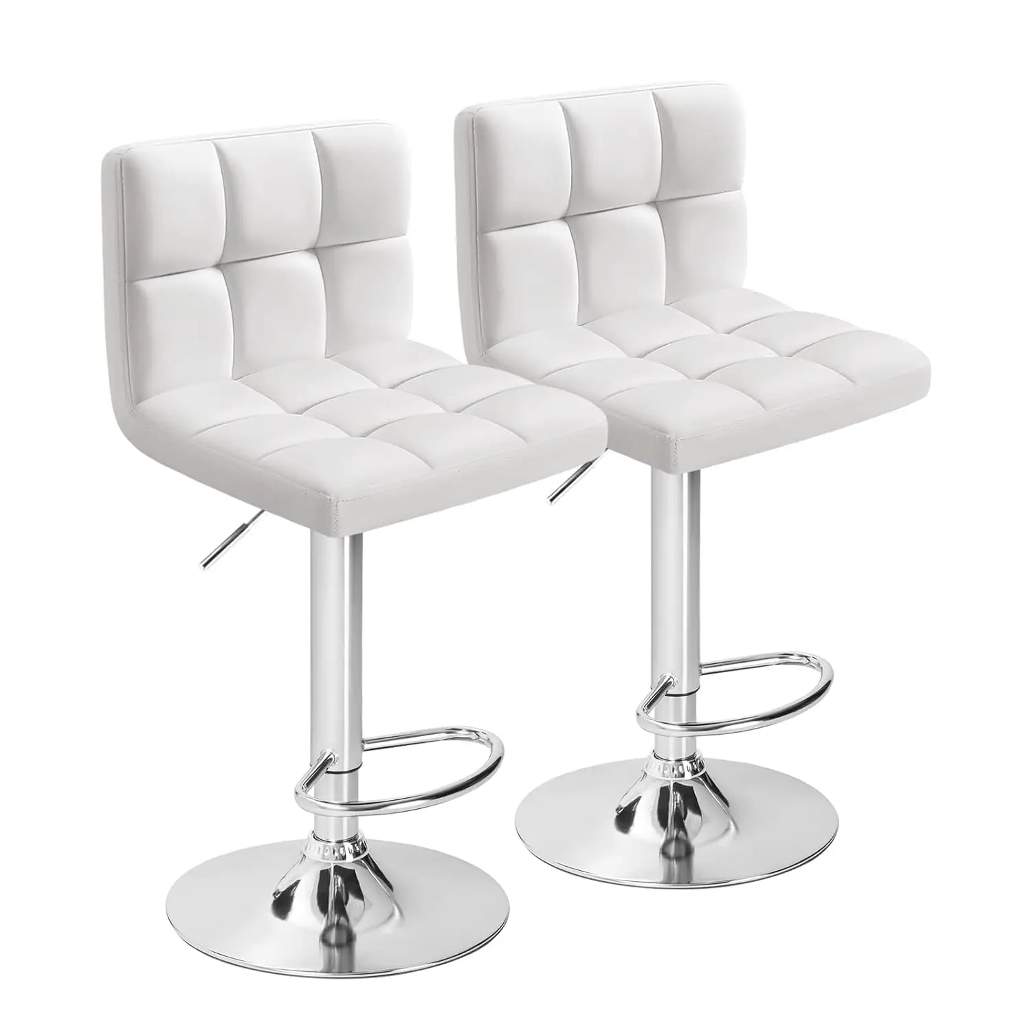 Bar Stools Modern Pu Leather Swivel Adjustable Hydraulic Bar Stool Square Counter Height Stool Set of 2 (White), Customized
Bar Stools Modern Pu Leather Swivel Adjustable Hydraulic Bar Stool Square Counter Height Stool Set of 2 (White), Customized