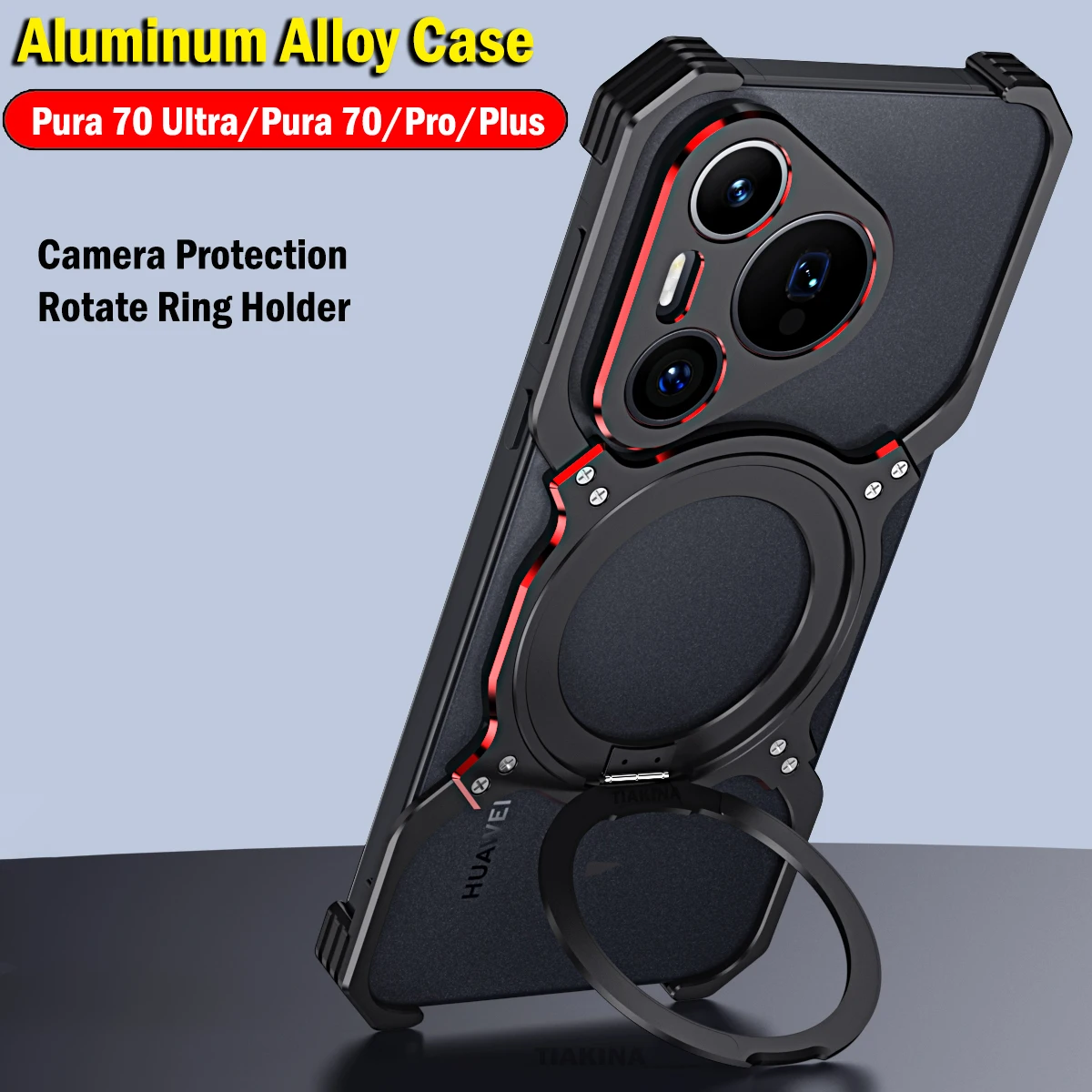 Aluminum Alloy Frameless Funda for Huawei Pura 70 Ultra Case Magnetic Ring Stand Cooling Cover for Huawei Pura 70 Pro Plus Case
Aluminum Alloy Frameless Funda for Huawei Pura 70 Ultra Case Magnetic Ring Stand Cooling Cover for Huawei Pura 70 Pro Plus Case