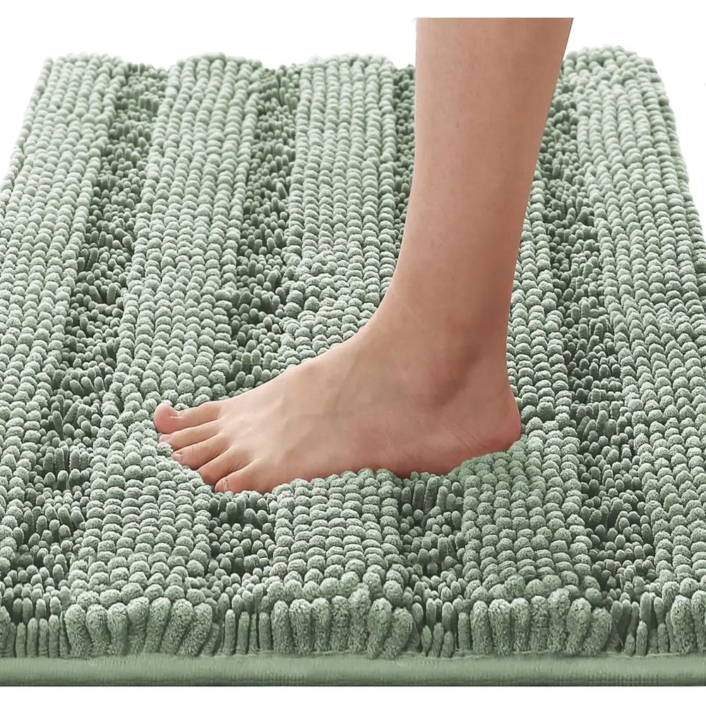 Extra Thick Chenille Striped Bath Rugs, 20 x 32, Absorbent Non-Slip, Shag Washable Mat for Bathroom and Tub - Sage
Extra Thick Chenille Striped Bath Rugs, 20 x 32, Absorbent Non-Slip, Shag Washable Mat for Bathroom and Tub - Sage