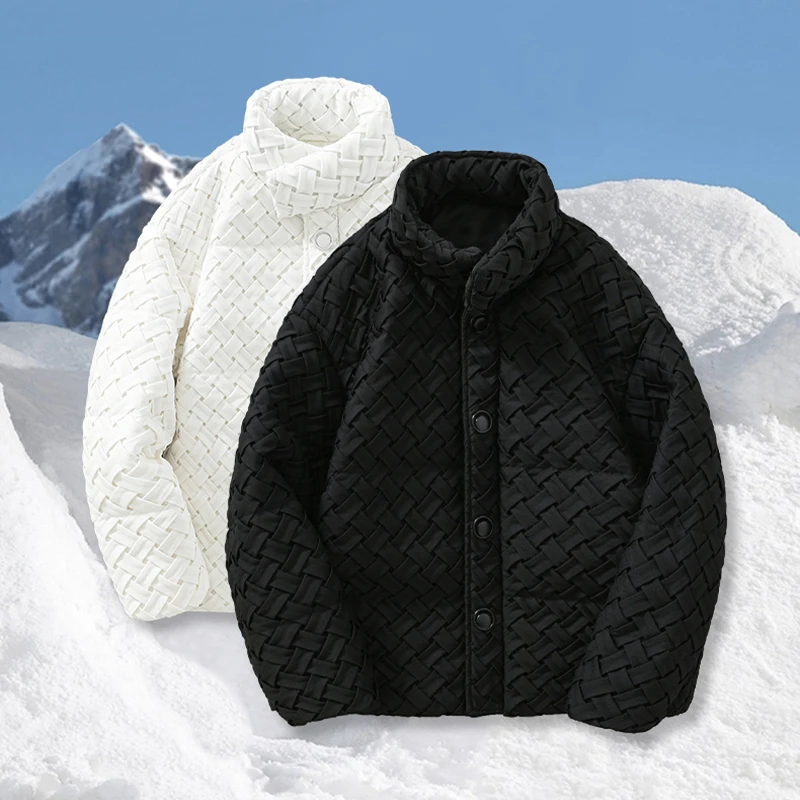 Thiened White Du down Jaet with Knitted Flower Collar for Men And Women Couple Winter Warm Outerwear ort Sle Youth
Thiened White Du down Jaet with Knitted Flower Collar for Men And Women Couple Winter Warm Outerwear ort Sle Youth