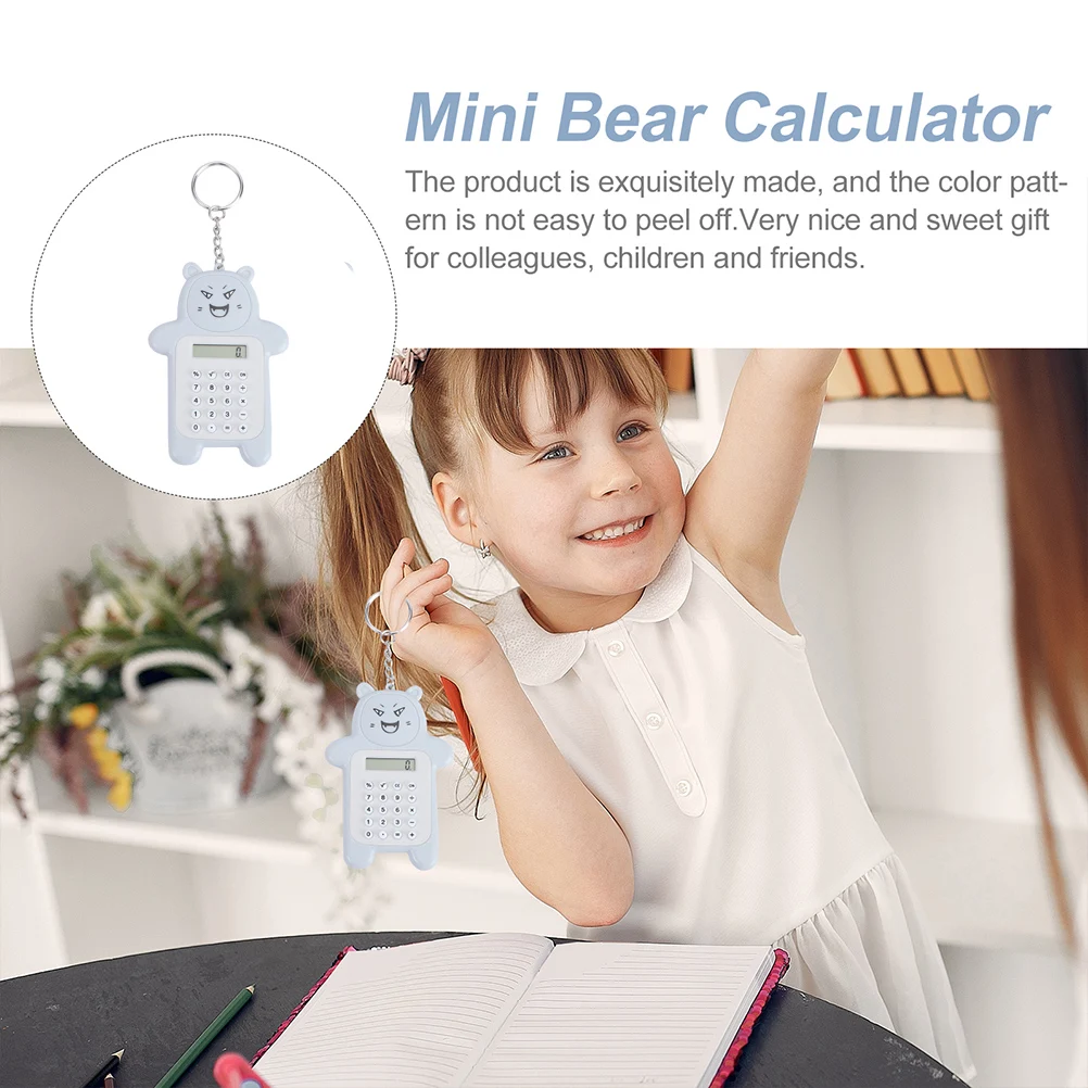 Mini Keychain Cartoon Bear Design Portable Electronic For Students Office Supplies Hanging Calculator Decorative Pendant
Mini Keychain Cartoon Bear Design Portable Electronic For Students Office Supplies Hanging Calculator Decorative Pendant
