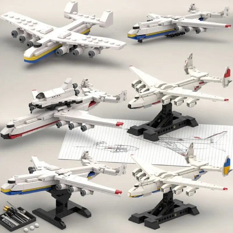 MOC Building Blocks Creative Airlines Military Combat Transport Aircraft Antonovs An-225 Airplane Model Kids Toys Birthday Gift
MOC Building Blocks Creative Airlines Military Combat Transport Aircraft Antonovs An-225 Airplane Model Kids Toys Birthday Gift