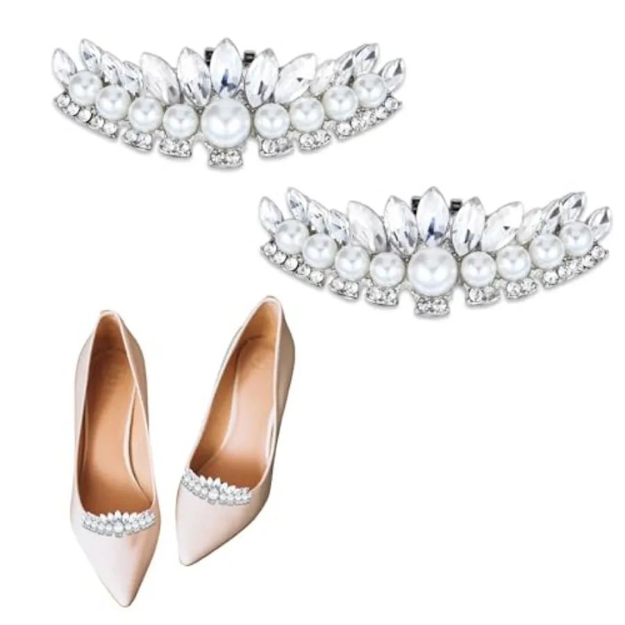 2 Pcs Silver Rhinestone Shoe Clips, Pearl Crystal Decorative Shoe Clips for Women, Detachable Clip On Shoes Embellishments for
2 Pcs Silver Rhinestone Shoe Clips, Pearl Crystal Decorative Shoe Clips for Women, Detachable Clip On Shoes Embellishments for