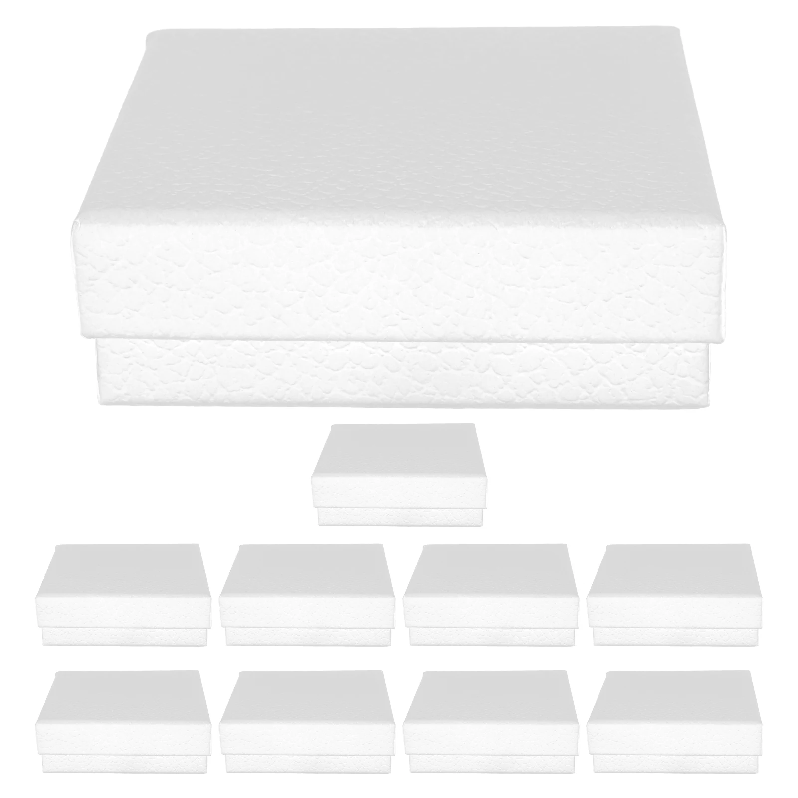10pcs Jewelry Boxes For Rings Necklaces Earrings Packaging Storage Holder Travel Wedding Small Paper Box With Sponge Lined Latch
10pcs Jewelry Boxes For Rings Necklaces Earrings Packaging Storage Holder Travel Wedding Small Paper Box With Sponge Lined Latch