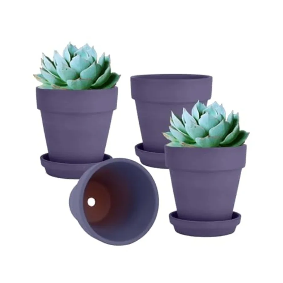 6 Inch Terracotta and Clay Pots for Plant with Saucer - 4 Pack Medium Terra Cotta Planter with Drainage Hole, Flowerpot for Ind
6 Inch Terracotta and Clay Pots for Plant with Saucer - 4 Pack Medium Terra Cotta Planter with Drainage Hole, Flowerpot for Ind