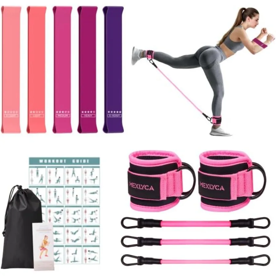 Resistance Bands Set with Adjustable Ankle Cuffs and Training Guidance for Home Gym Yoga Strength Training Portable Workout Equ
Resistance Bands Set with Adjustable Ankle Cuffs and Training Guidance for Home Gym Yoga Strength Training Portable Workout Equ