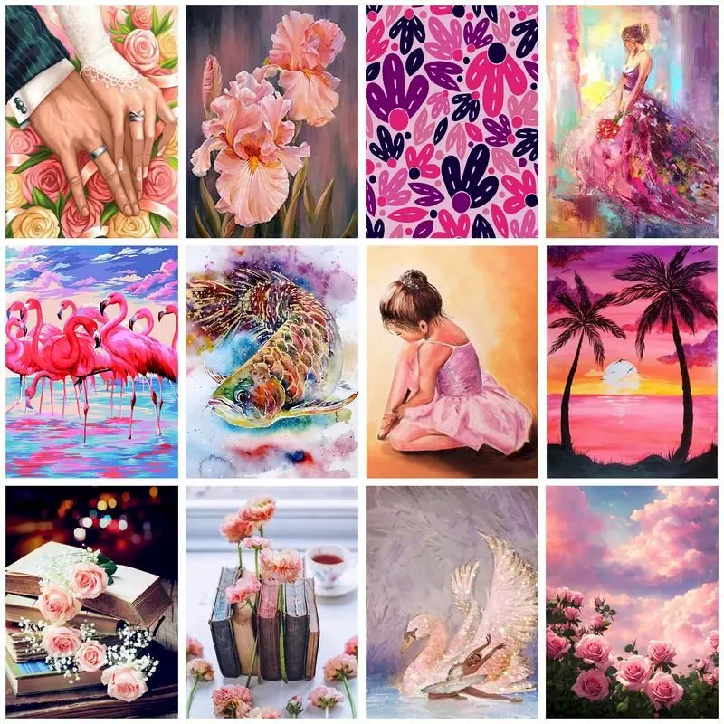 GATYZTORY Diamond Square Drill Painting Pink Landscape Diamond Painting Pictures Diamond Mosaic Paintings Home Decoration
GATYZTORY Diamond Square Drill Painting Pink Landscape Diamond Painting Pictures Diamond Mosaic Paintings Home Decoration