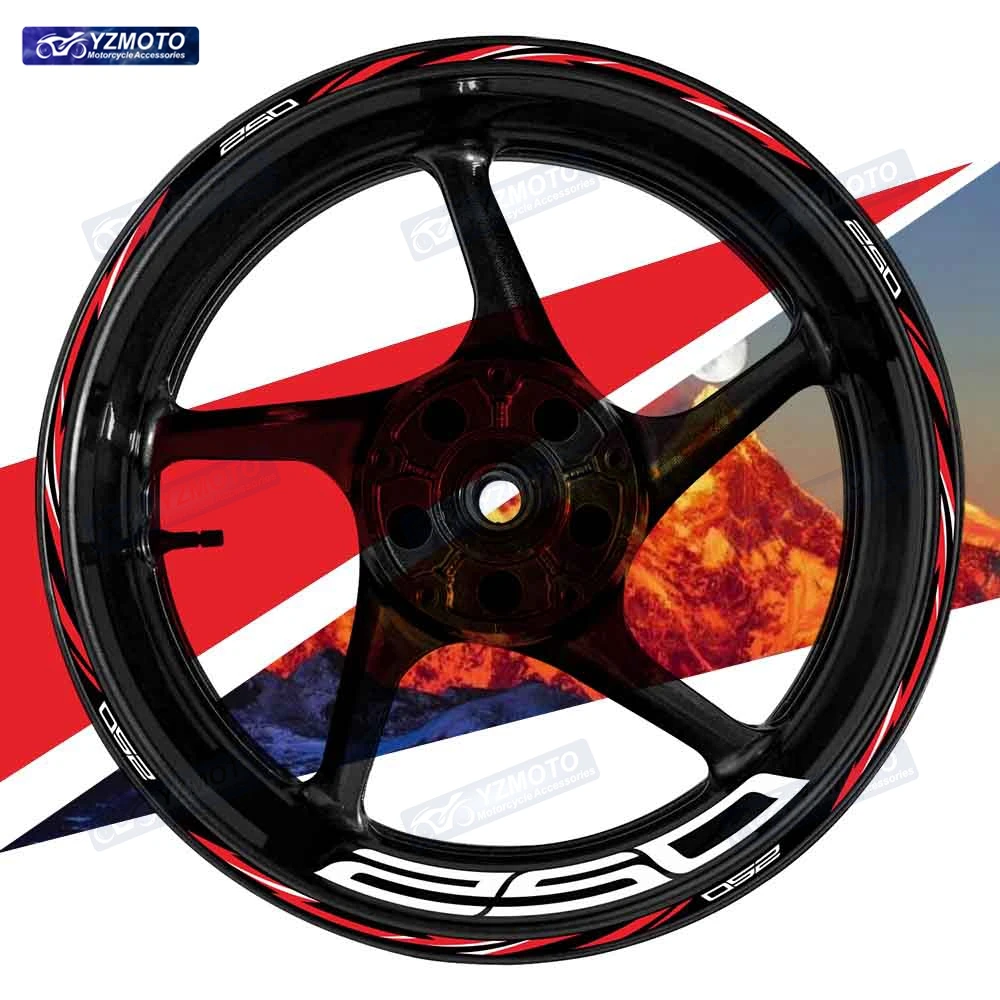 Для мотоцикла Z250 17-дюймовая наклейка на переднее и заднее колесо в полоску, лента на колесо, декоративная светоотражающая водонепроницаемая наклейка на обод
Для мотоцикла Z250 17-дюймовая наклейка на переднее и заднее колесо в полоску, лента на колесо, декоративная светоотражающая водонепроницаемая наклейка на обод