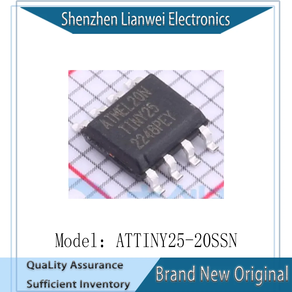100% New Original ATTINY25-20SSN TINY25 IC Chipset SOP-8
100% New Original ATTINY25-20SSN TINY25 IC Chipset SOP-8