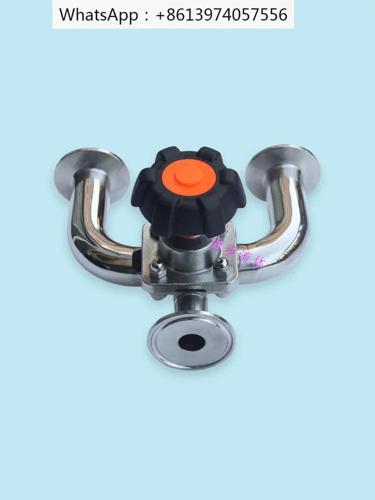 One-piece U-shaped three-way diaphragm valve double diaphragm sanitary grade 316 stainless steel quick-assembly welded U-shape
One-piece U-shaped three-way diaphragm valve double diaphragm sanitary grade 316 stainless steel quick-assembly welded U-shape