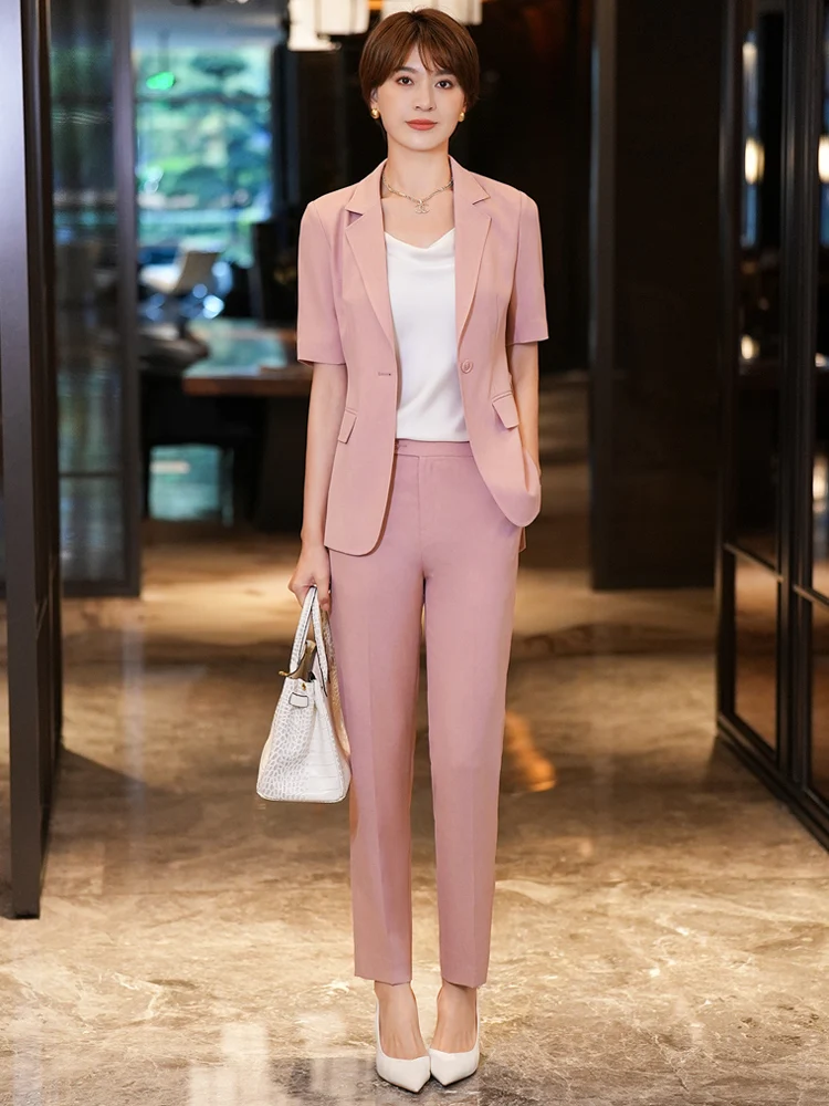 Pink Suit Set Women's Summer New High-End Casual Profional Faionable Qi Sle Polyester Pure Color Commute One Button Sl...
Pink Suit Set Women's Summer New High-End Casual Profional Faionable Qi Sle Polyester Pure Color Commute One Button Sl...