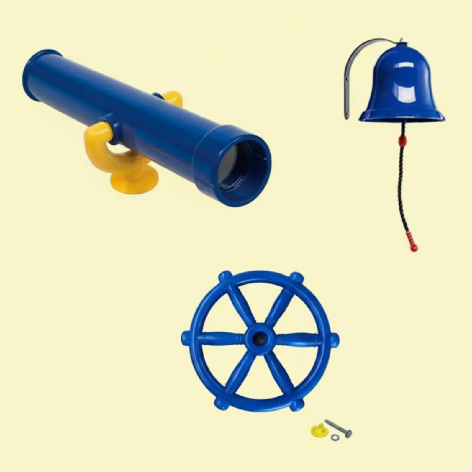 Playhouse Steering Wheel and Telescope Set Colorful Design Playset Accessory Kit Treehouse Toy Attachment Kit Sleek Surface
Playhouse Steering Wheel and Telescope Set Colorful Design Playset Accessory Kit Treehouse Toy Attachment Kit Sleek Surface