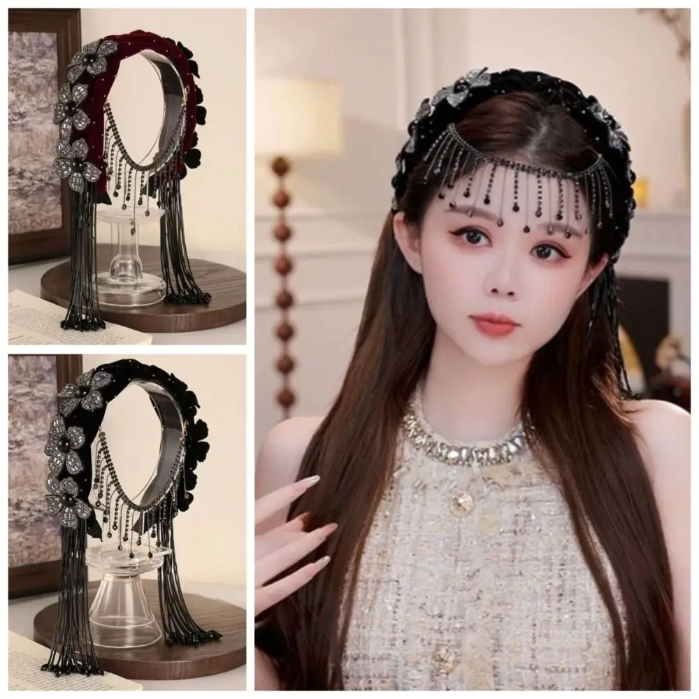 Korean Style Braid Flower Hair Hoop Sweet Exquisite Party Celebration Tiara Shiny with Tassel Elegant Headband
Korean Style Braid Flower Hair Hoop Sweet Exquisite Party Celebration Tiara Shiny with Tassel Elegant Headband