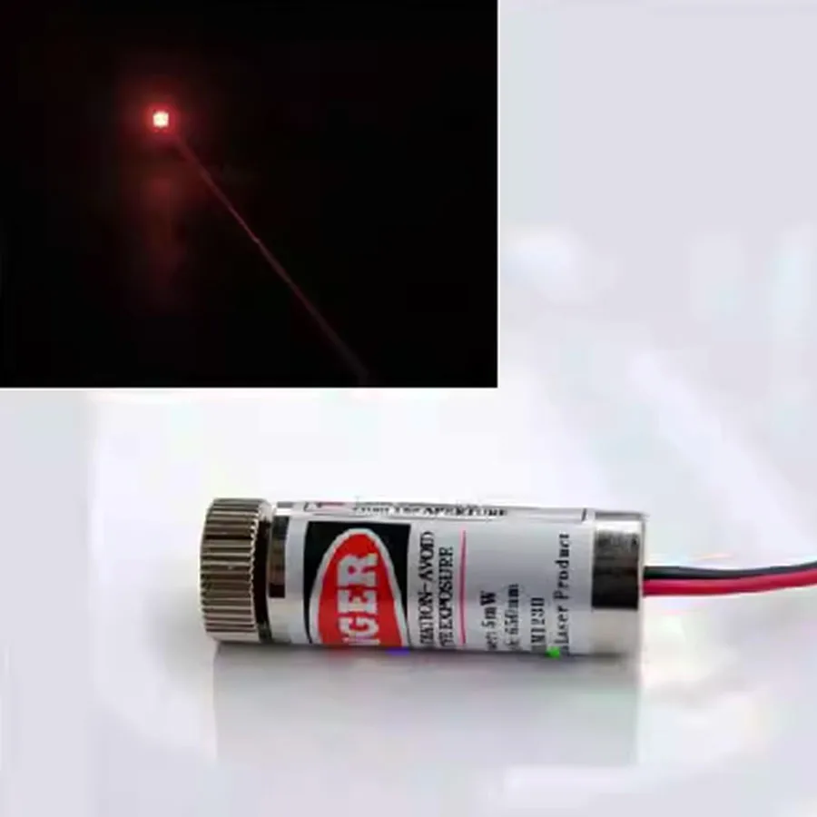 650nm 5mW point laser module, 3-5 VDC red laser module, adjustable focus laser head
650nm 5mW point laser module, 3-5 VDC red laser module, adjustable focus laser head