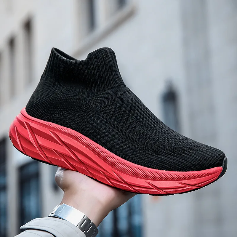 High Top Platform Casual Sneakers Men Fashion Knit Slip-on Women's Running Shoes Outdoor Breathable Non-slip Men's Sports Shoes
High Top Platform Casual Sneakers Men Fashion Knit Slip-on Women's Running Shoes Outdoor Breathable Non-slip Men's Sports Shoes