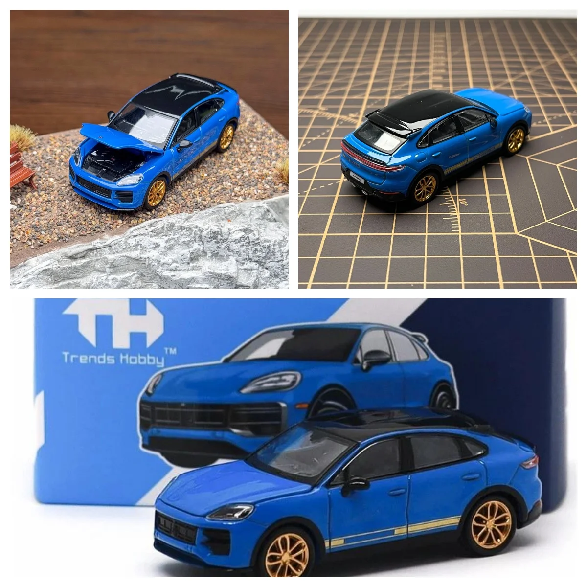1:64 Trends Hobby TH Cayenne Turbo GT Blue alloy car model Diecast Model
1:64 Trends Hobby TH Cayenne Turbo GT Blue alloy car model Diecast Model