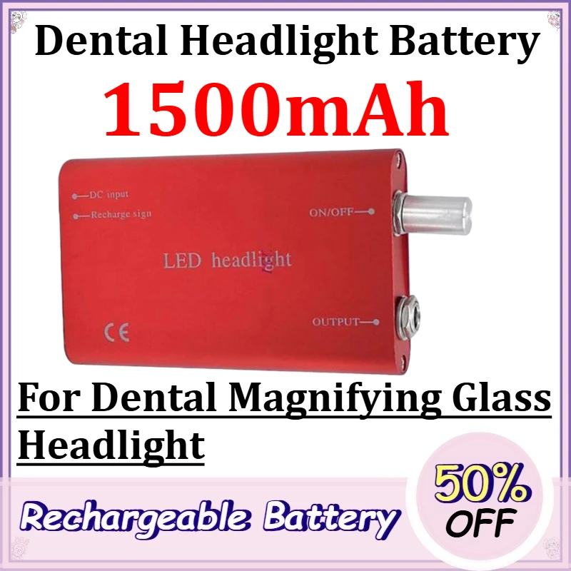 1500mAh Dental Headlight Battery for Dental Magnifying Glass Headlight Replacement Rechargeable Large Capacity Lithium Battery
1500mAh Dental Headlight Battery for Dental Magnifying Glass Headlight Replacement Rechargeable Large Capacity Lithium Battery
