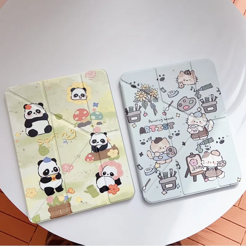 Cute Panda Cartoon Animal pattern with Pencil Holder Tablet Case for iPad Mini1/2/3/4/5/6/7 7.9/8.3in 5/6 9.7in Air 10.5in Cover
Cute Panda Cartoon Animal pattern with Pencil Holder Tablet Case for iPad Mini1/2/3/4/5/6/7 7.9/8.3in 5/6 9.7in Air 10.5in Cover