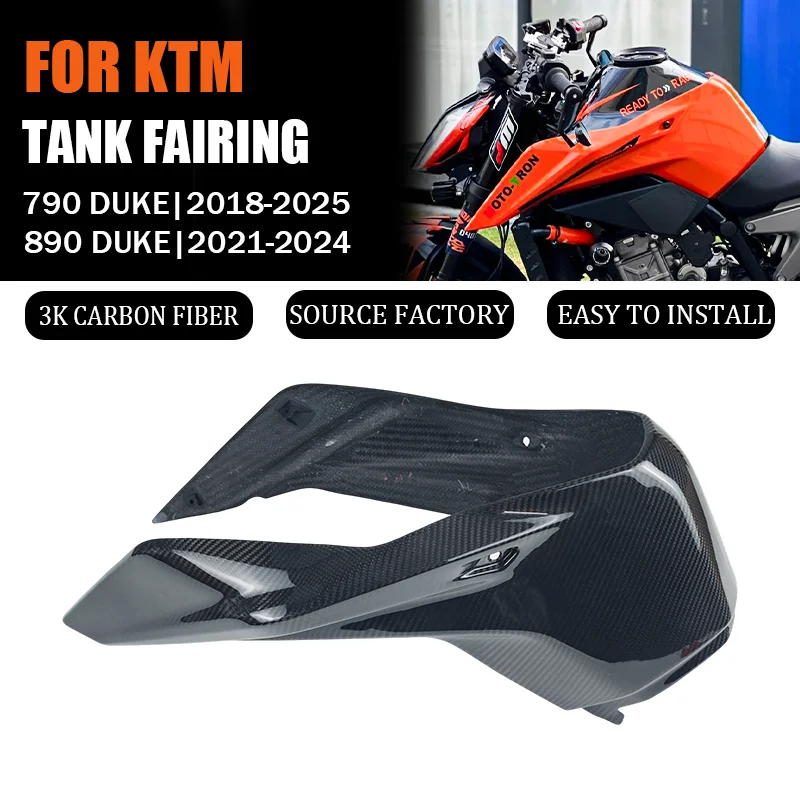 For KTM DUKE 790 890 2018-2025 3K Real Carbon Fiber Tank Cover Spoiler Fairing Protectors Motorcycle Accessories
For KTM DUKE 790 890 2018-2025 3K Real Carbon Fiber Tank Cover Spoiler Fairing Protectors Motorcycle Accessories