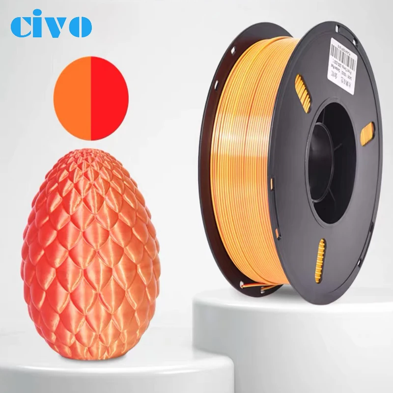 1.75mm 1KG PLA Filament Silk Gradient Rainbow Color, Dual/Tri-Color Matte Candy Mixed 3D Printer Filament
1.75mm 1KG PLA Filament Silk Gradient Rainbow Color, Dual/Tri-Color Matte Candy Mixed 3D Printer Filament