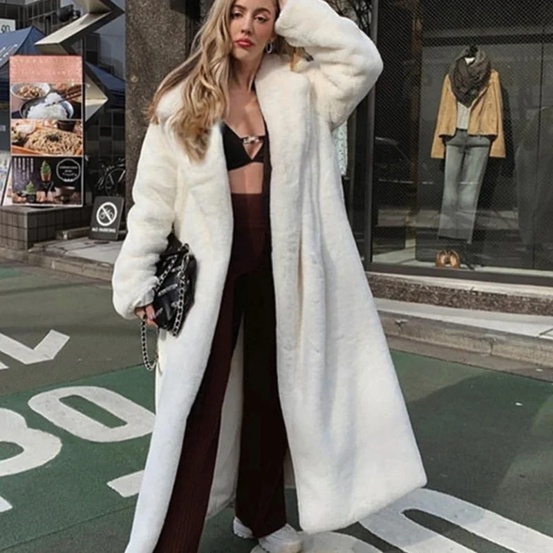 2025 Winter Women Faux Rabbit Fur Coat Lengthen Female Plush Coats knee Fur Coat Loose Lapel OverCoat Thick Warm fur coat
2025 Winter Women Faux Rabbit Fur Coat Lengthen Female Plush Coats knee Fur Coat Loose Lapel OverCoat Thick Warm fur coat