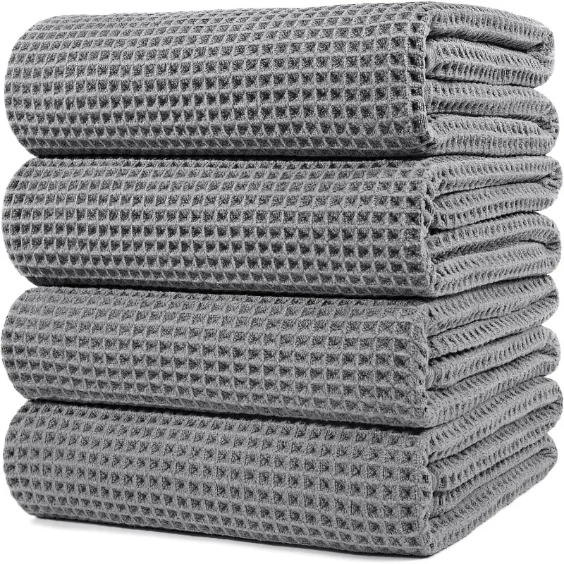 Microfiber Oversize Quick Dry Lint Free Bath Towel, 60 x 30 in, 4 Pack (Gray, Waffle Weave)
Microfiber Oversize Quick Dry Lint Free Bath Towel, 60 x 30 in, 4 Pack (Gray, Waffle Weave)