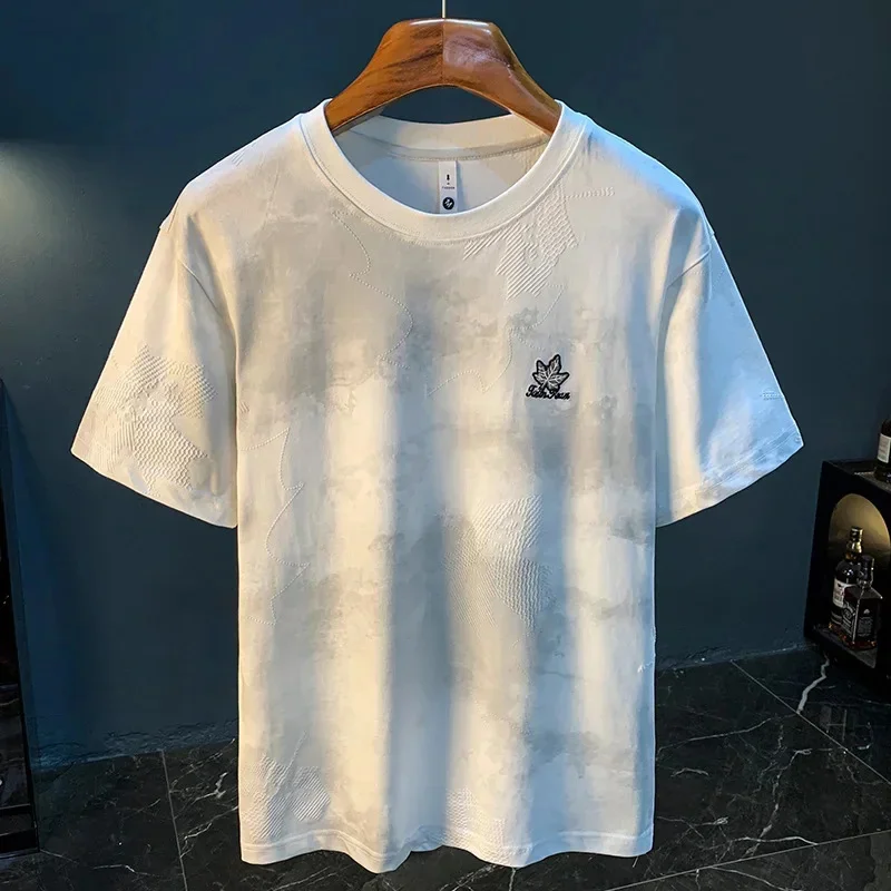 Высококачественная мужская рубашка с короткими рукавами и вышивкой, летняя футболка высокой плотности, свободная полурубашка с принтом halo
Высококачественная мужская рубашка с короткими рукавами и вышивкой, летняя футболка высокой плотности, свободная полурубашка с принтом halo