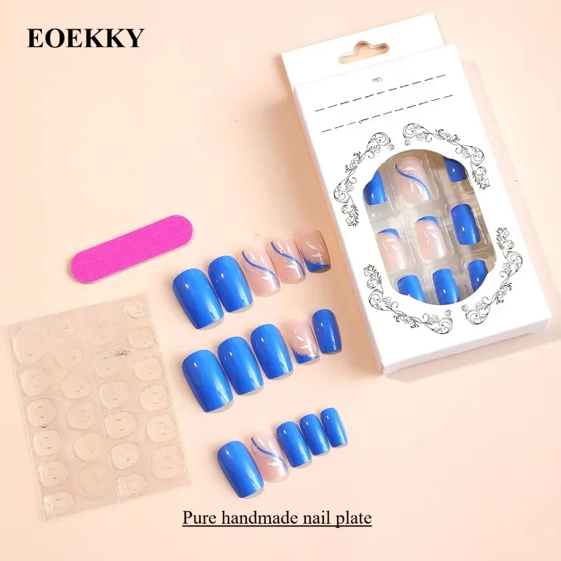 EOEKKY New French Style Simple Light Luxury Fake Nails/short Square Wear Nails/pure Blue Pink Color Impact White Nail Art
EOEKKY New French Style Simple Light Luxury Fake Nails/short Square Wear Nails/pure Blue Pink Color Impact White Nail Art
