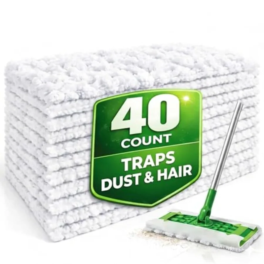 40-Count Disposable Dry Sweeping Cloths for Swiffer Sweeper Thicker and More Absorbent
40-Count Disposable Dry Sweeping Cloths for Swiffer Sweeper Thicker and More Absorbent